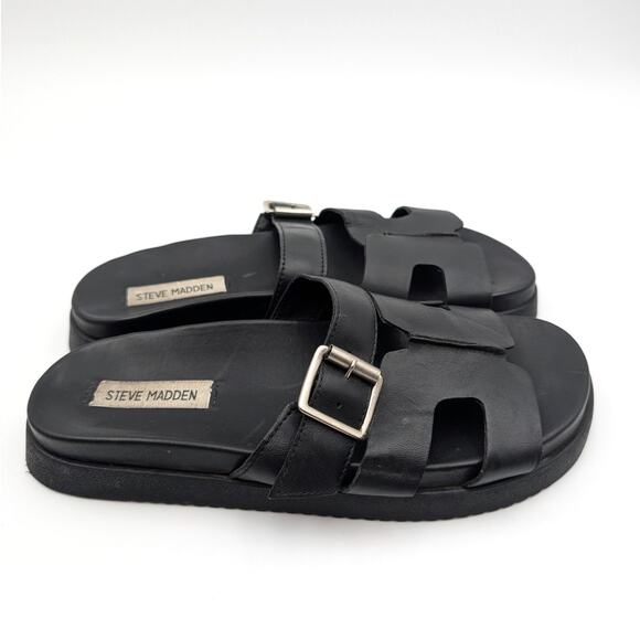 Steve Madden Mayhem Slide Sandal Open Toe Women's Black Size US8 EU39 - Picture 3 of 11